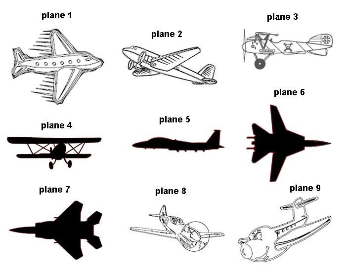 First group of aviation airplane engraving designs.