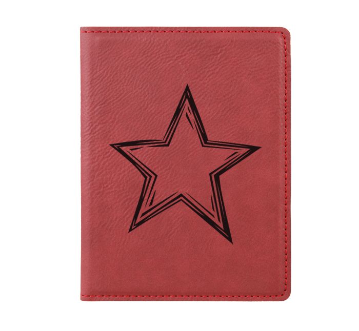Engraved Passport Cover - Star Designs