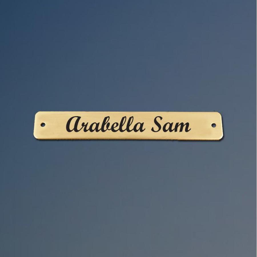 Engraved Brass Bridle Plate