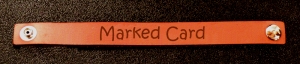 Leather id cuff bracelet with your choice of engraved text. Makes a great business promotion item or award.