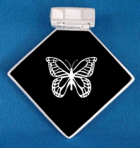 Black Onyx Necklace w/ Butterfly Design