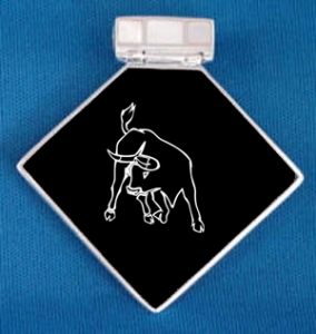Black Onyx Necklace with Engraved Farm Animal Design