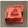 Rosewood Coasters & Holder with Engraved Picture