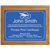 Pilot Certificate Bamboo Plaque & Plate