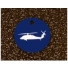 Circle Key Tag w/ Helicopter Design
