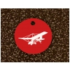 Personalized charm with custom engraved aviation design and engraved text. Comes on either necklace or split key ring.