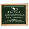 Pilot Certificate Alder Plaque & Plate