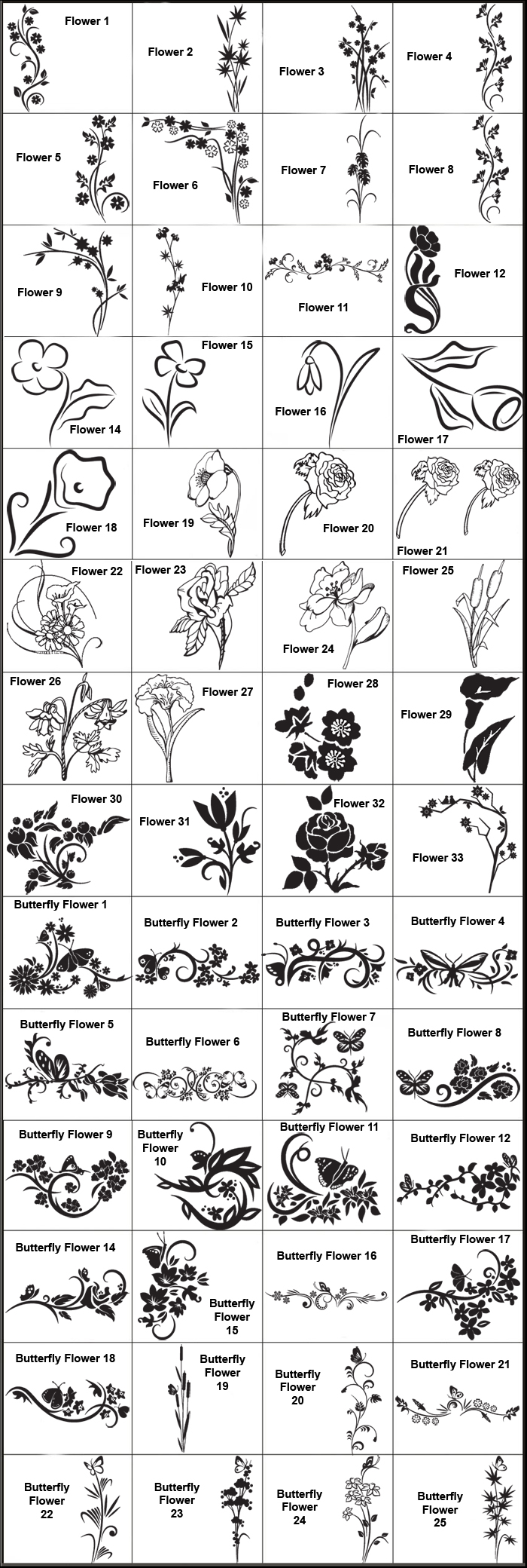 Flower Engraving Designs - Exacta Designs Engraving
