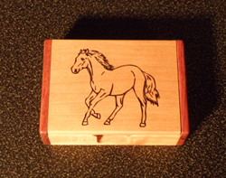 Laser Engraved Maple Wood Business Card Holder