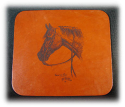 Leather Laser Engraved Mouse Pad