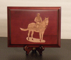 Laser Engraved Cherry Finish Wood Sign Custom Image