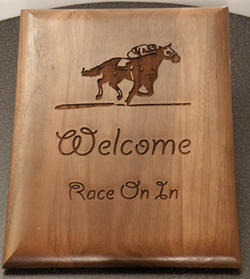 Laser Engraved American Walnut Wood Sign / Plaque