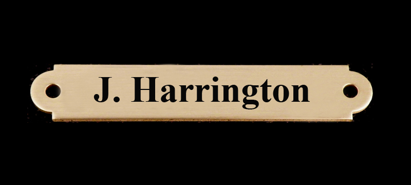 Custom Engraved Brass Horse Martingale Plate