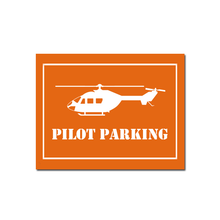 Plastic engraved rectangle;e sign with the helicopter design of your choice and personalized text. Helicopter Sign
