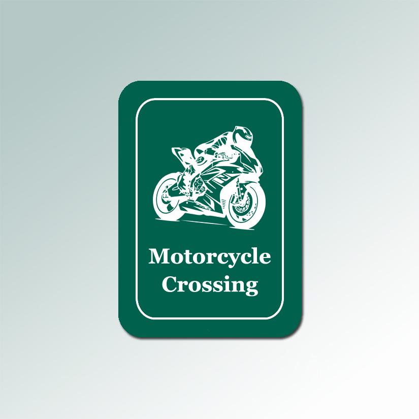 Personalized plastic motorcycle sign with your choice of engraved text and motorcycle design. 40+ motorcycle designs to choose from.