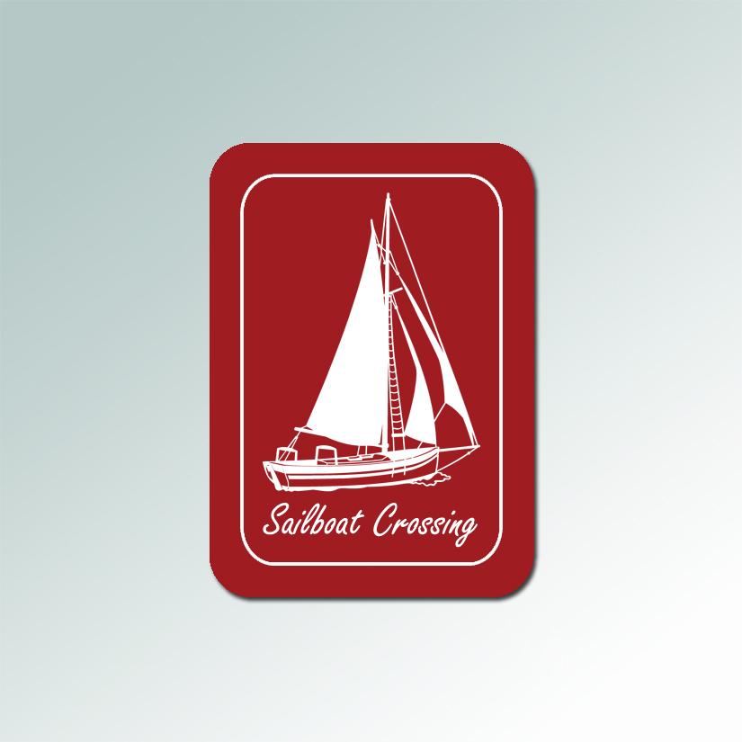 Personalized plastic sailboat sign with your choice of engraved text and sailboat design. 50+ sailboat designs to choose from.