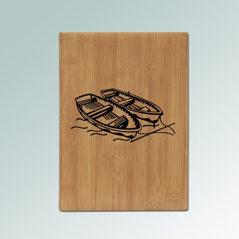 Personalized boat sketchbook with your choice of boat design and custom engraved text. 50+ boat designs to choose from.