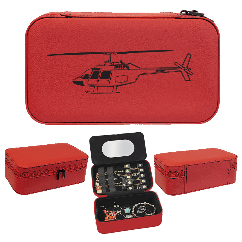 Personalized helicopter jewelry box with your choice of helicopter design and custom engraved text. 50+ helicopter designs to choose from.