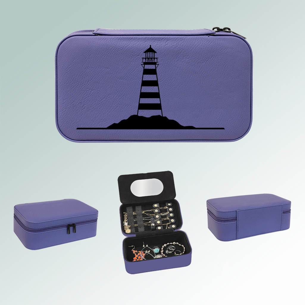 Personalized lighthouse jewelry box with your choice of lighthouse design and custom engraved text. 85+ lighthouse designs to choose from.
