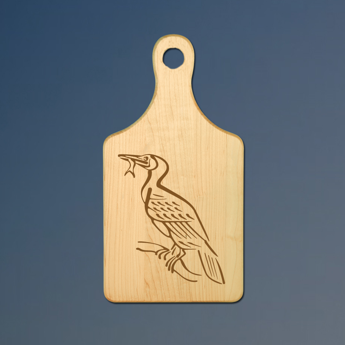 Custom engraved maple bird cutting board with engraved bird design of your choice. 100+ bird design to choose from.