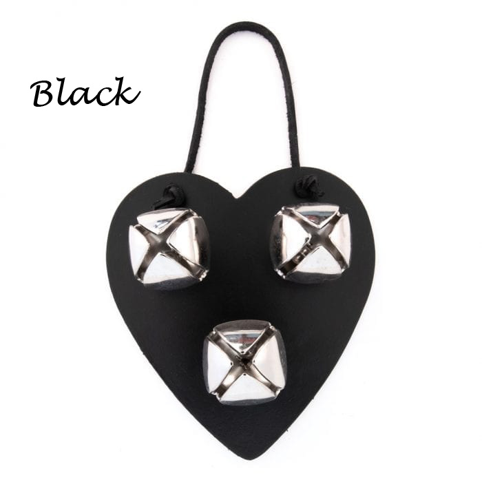 Black Heart Bell Door Hanger | Sleigh Bell