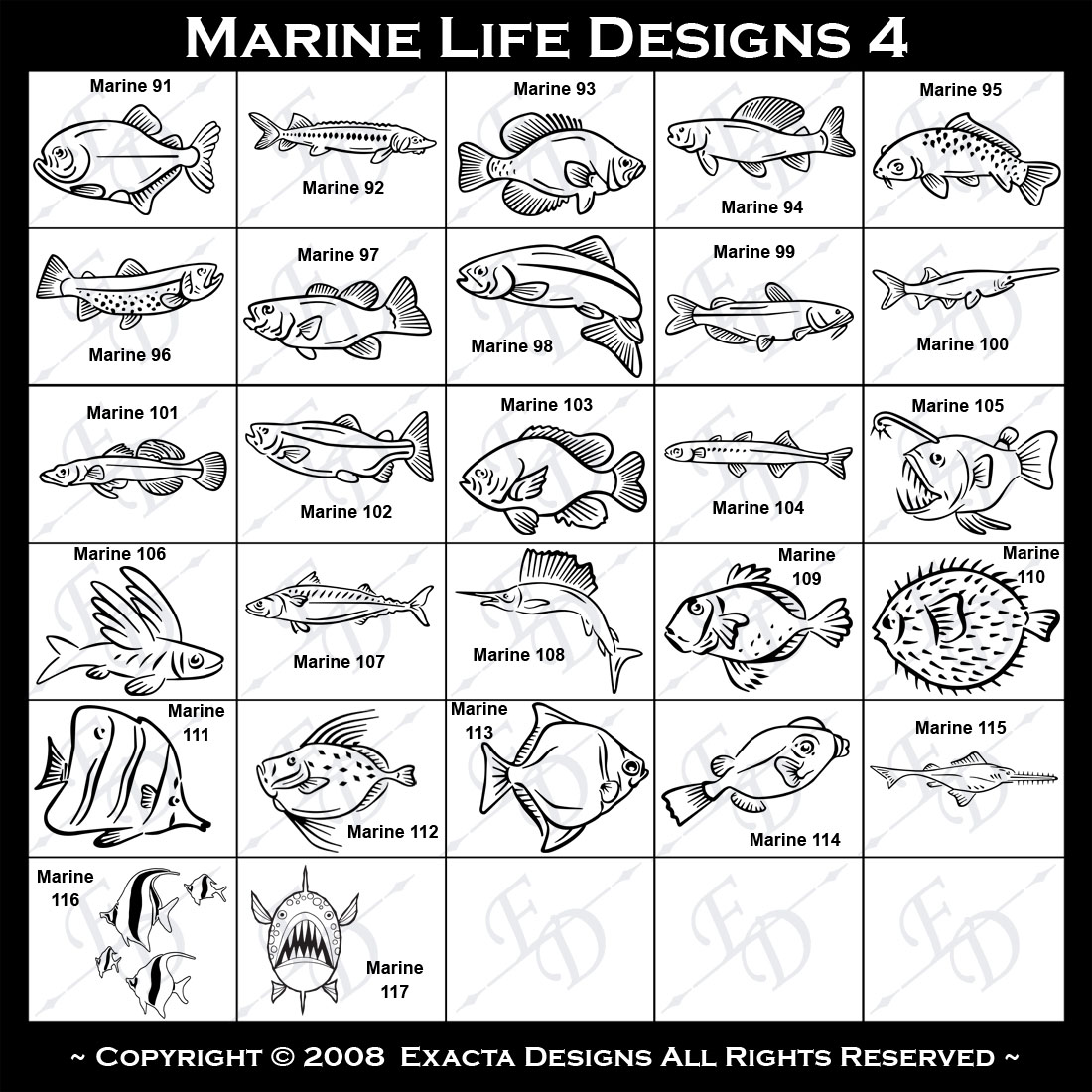 Largemouth Bass, Pink Salmon, Tilapia, Salmon, Catfish, River Blackfish