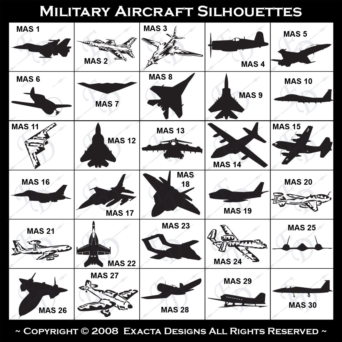 Airplane, Military Plane, F-105D, F-117, OV-10, RF-101, SR-71