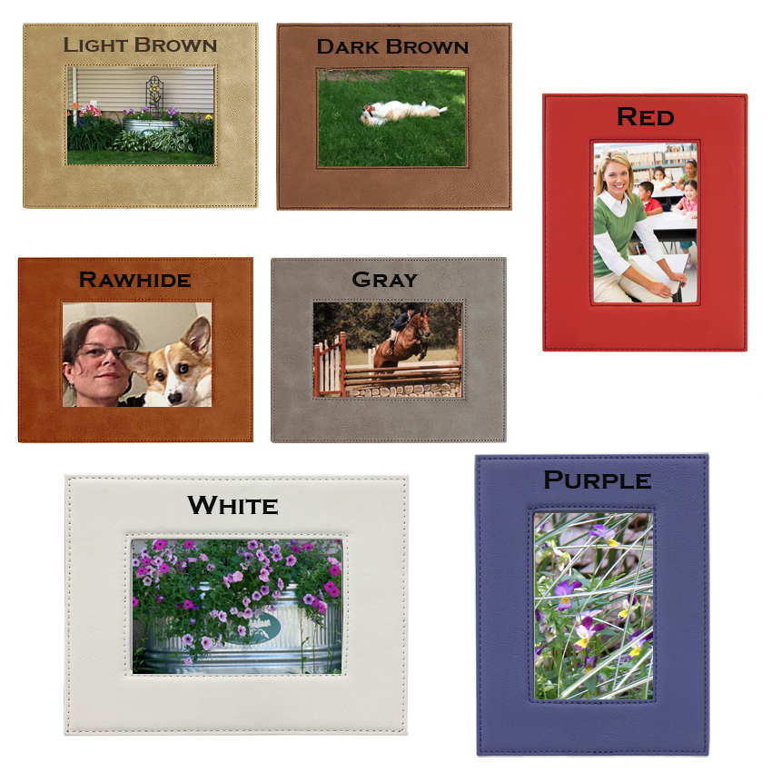 This train design leatherette picture frame would also makes a great show award, present or recognition gift.