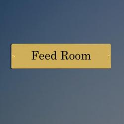Brass engraved horse stall plate with your choice of rounded or traditional corners.