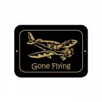 Personalized airplane design plastic rectangle with your choice of engraved text. Airplane Sign
