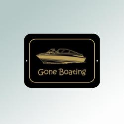 Personalized plastic boat sign with your choice of engraved text and boat design. 50+ boat designs to choose from.