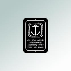 Personalized plastic nautical sign with your choice of engraved text and nautical design. 100+ nautical designs to choose from.