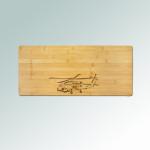 Personalized helicopter charcuterie board with your choice of helicopter design and engraved text. 50+ helicopter designs to choose from.