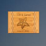 Custom engraved bamboo nautical cutting board with engraved nautical design of your choice. 100+ nautical designs to choose from.
