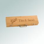 Personalized airplane BBQ tools gift set with engraved text and the airplane design of your choice.