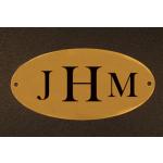 Custom engraved solid brass tack trunk Plate.