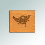 Personalized bamboo bird coaster set with engraved text and choice of bird design. 100+ bird design to choose from.
