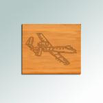 Engraved bamboo military aircraft coaster set with a choice of military aircraft design & personalized text. 55+ military aircraft designs to choose from.