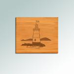 Custom engraved bamboo lighthouse coaster set with your choice of lighthouse design and personalized text. 85+ lighthouse designs to choose from.