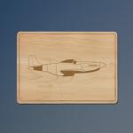 Engraved maple drip ring military aircraft cutting board with military aircraft design and personalized text. 55+ military aircraft designs to choose from.