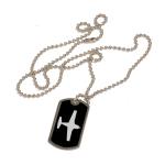 Personalized airplane dog tag necklace an engraved airplane design and text. 85+ airplane designs to choose from.