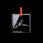 Square glass military military aircraft ornament with your choice of airplane design & personalized text. 55+ military aircraft designs to choose from.