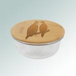 Personalized bird food storage container with your choice of bird design and engraved text. 100+ bird design to choose from.