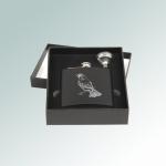 Personalized bird flask and funnel gift set with custom engraved bird design and text. 100+ bird design to choose from.