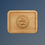Alder wood marine life tray with your choice of marine life design and personalized text. 100+ marine life designs to choose from.