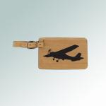 Custom engraved leatherette airplane luggage tag with the airplane design of you choice. 85+ airplane designs to choose from.