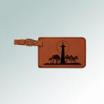 Custom engraved leatherette lighthouse luggage tag with the lighthouse design of you choice. 85+ lighthouse designs to choose from.