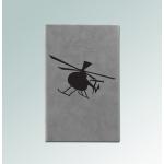 Personalized helicopter journal with your choice of helicopter design and custom engraved text. 50+ helicopter designs to choose from.
