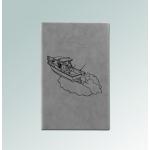 Personalized boat journal with your choice of boat design and custom engraved text. 50+ boat designs to choose from.