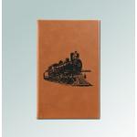 Personalized train journal with your choice of train design and custom engraved text. 85+ train designs to choose from.